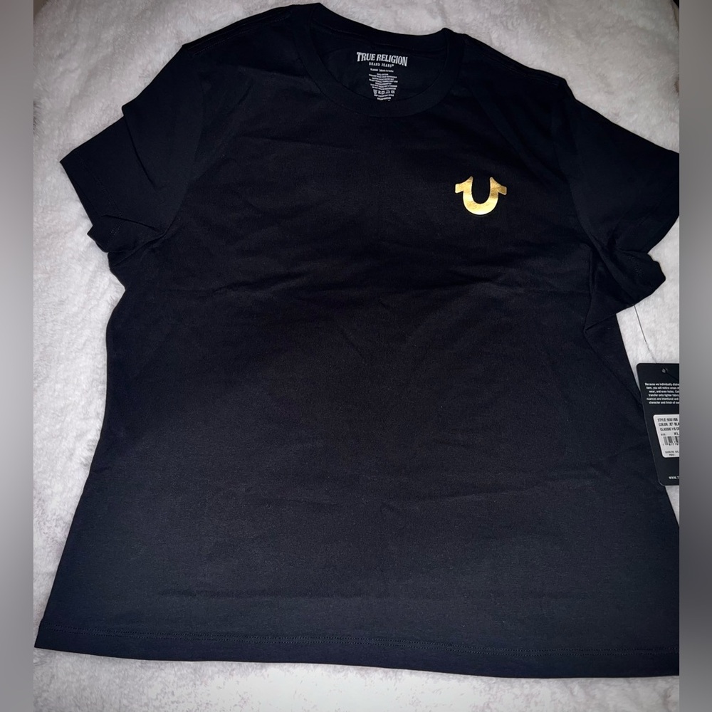 True Religion Crew Classic HS Crew Tee Jet Black - Picture 6 of 9